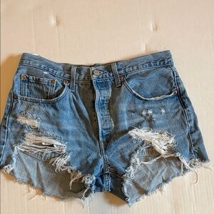 Levi’s 501 Denim Distressed Women Shorts
